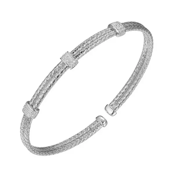 Sterling Silver And CZ Bangle Mitchell's Jewelry Norman, OK