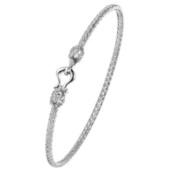 Sterling Silver CZ Bangle Bracelet Mitchell's Jewelry Norman, OK
