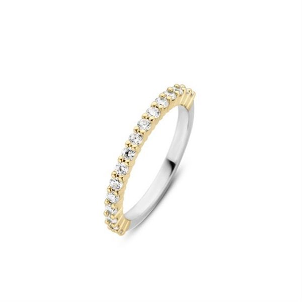 Silver Gold Plated CZ Band Mitchell's Jewelry Norman, OK