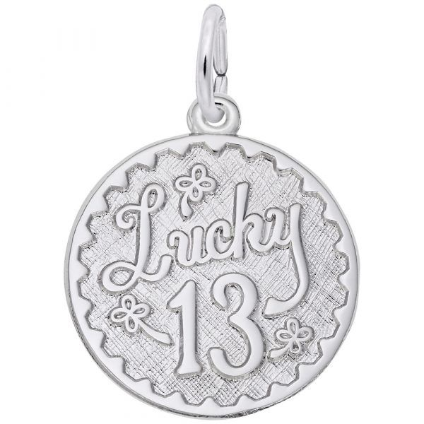 Lucky Thirteen Disc Charm by Rembrandt Mitchell's Jewelry Norman, OK