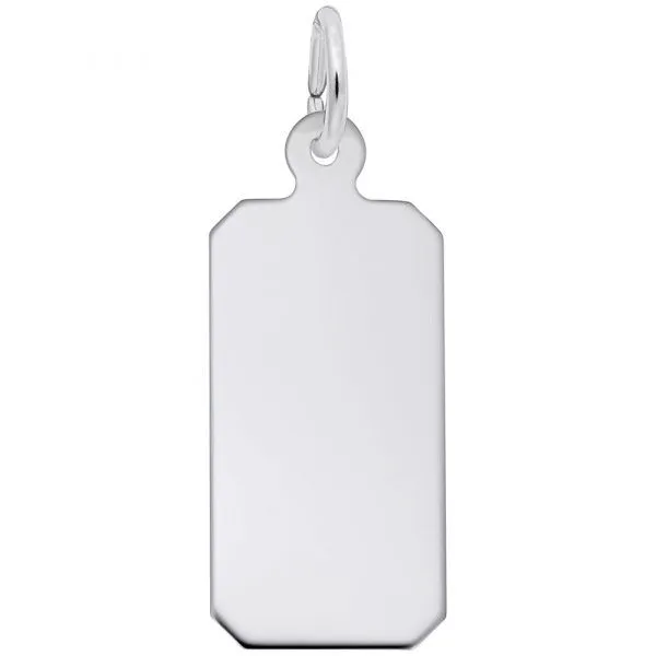 Sterling Silver Dog Tag Charm by Rembrandt Mitchell's Jewelry Norman, OK