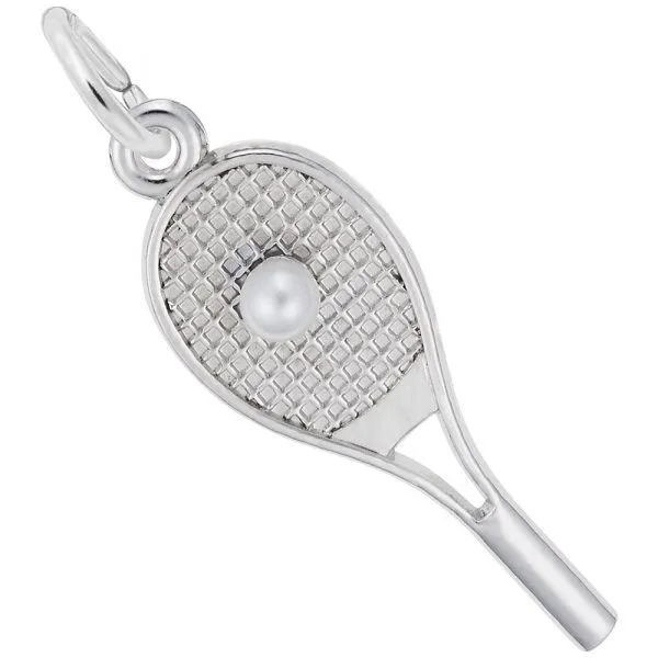 Tennis Racquet with Pearl Charm Mitchell's Jewelry Norman, OK