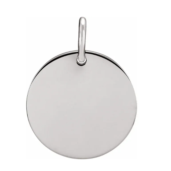 Sterling Silver Disc Charm Mitchell's Jewelry Norman, OK
