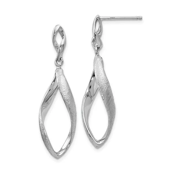 Sterling Silver Polished Post Dangle Earrings Mitchell's Jewelry Norman, OK