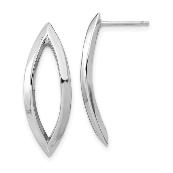 Sterling Silver Rhodium-plated Polished Earrings Mitchell's Jewelry Norman, OK