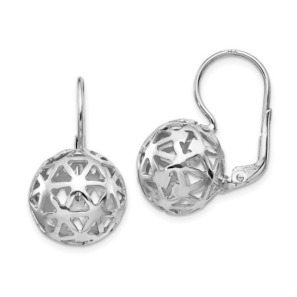 Sterling Silver  Ball Leverback Earrings Mitchell's Jewelry Norman, OK