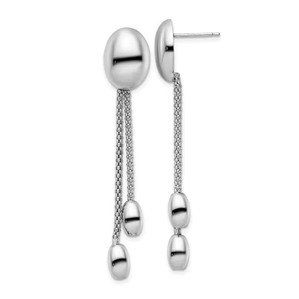 Sterling Silver Polished Post Dangle Earrings Mitchell's Jewelry Norman, OK