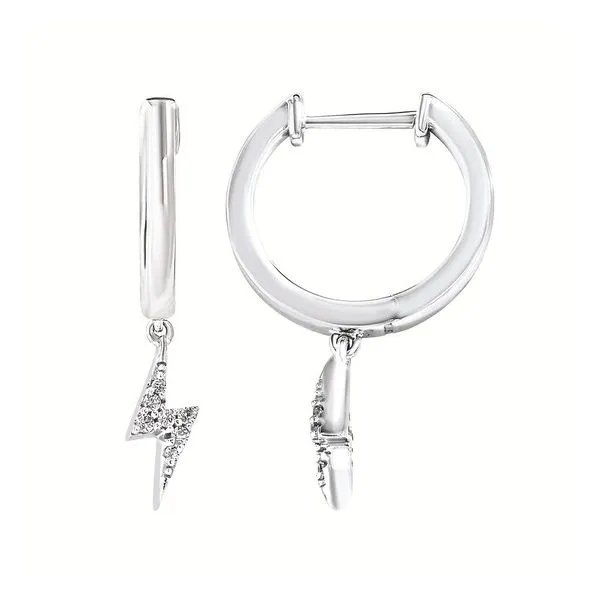 Silver Diamond Huggie Earrings Mitchell's Jewelry Norman, OK