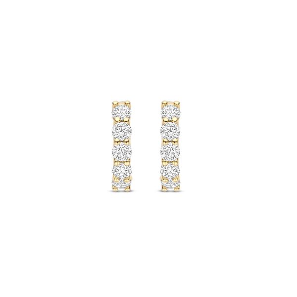Gold Plated CZ Hoop Earrings Mitchell's Jewelry Norman, OK