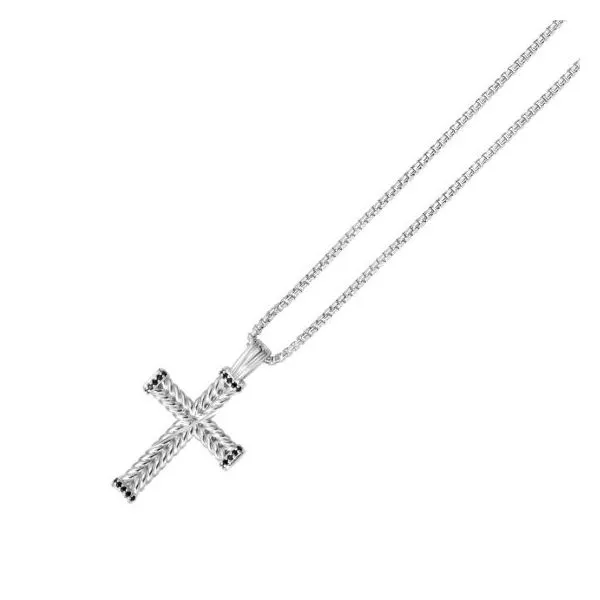 Black Spinel Cross Pendant Mitchell's Jewelry Norman, OK