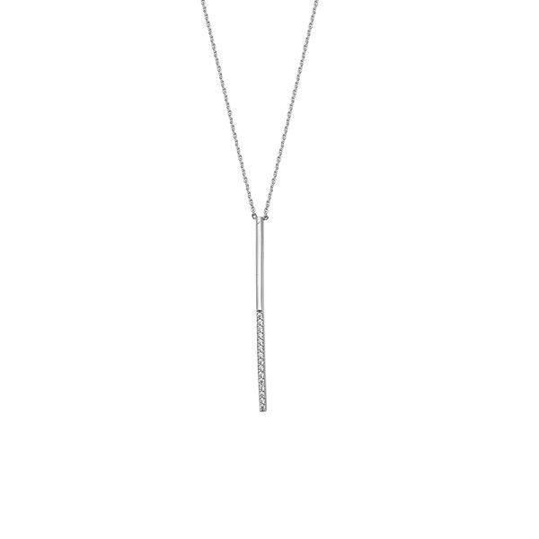 Silver chain with Cubic Zirconiuim Bar by Midas Mitchell's Jewelry Norman, OK