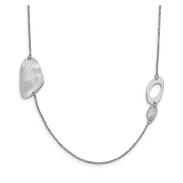 Radiant Essence Sterling Silver Brushed Necklace Mitchell's Jewelry Norman, OK