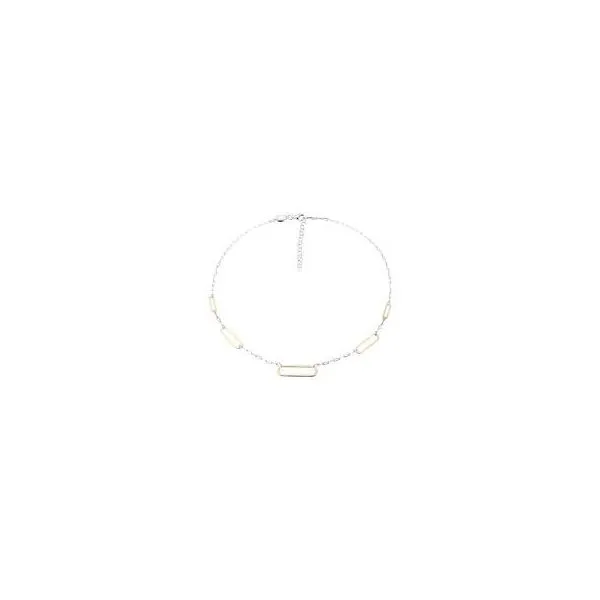 Two Toned Silver Paperclip Necklace by Charles Garnier Mitchell's Jewelry Norman, OK