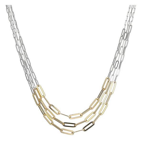Two-Tone Paperclip Necklace Mitchell's Jewelry Norman, OK