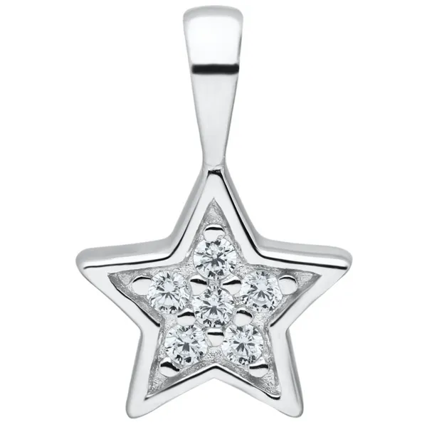 Sterling Silver CZ Star Necklace Mitchell's Jewelry Norman, OK