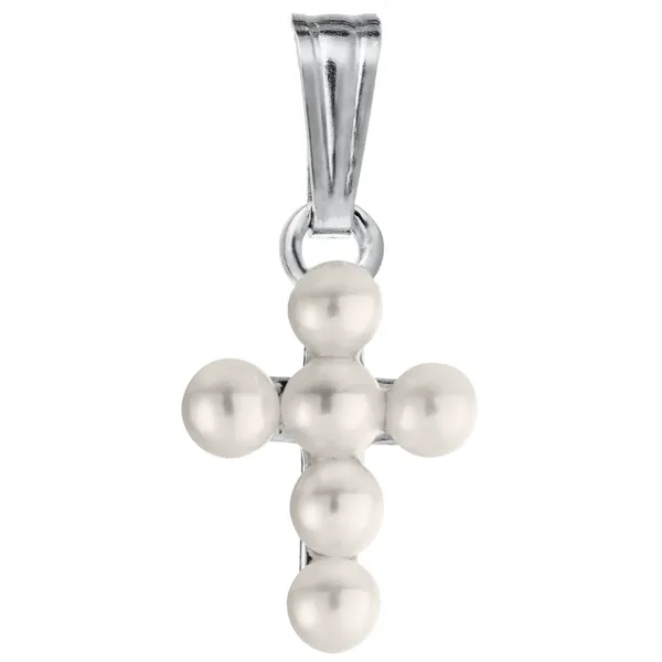 Silver Pearl Cross Necklace Mitchell's Jewelry Norman, OK