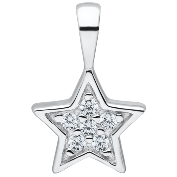 Sterling Silver CZ Star Necklace Mitchell's Jewelry Norman, OK