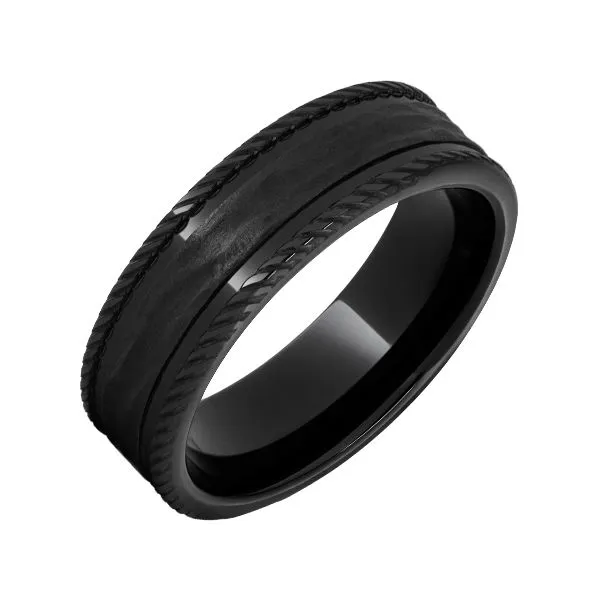 Black Ceramic Men's Wedding Band by Jewelry Innovations Mitchell's Jewelry Norman, OK