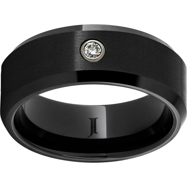 Black Ceramic Men's Band by Jewelry Innovations Mitchell's Jewelry Norman, OK