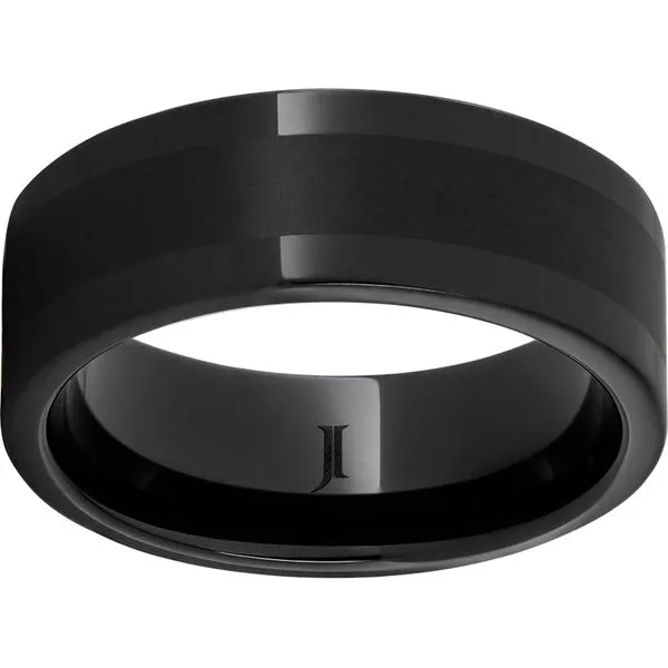 Black Ceramic Men's Band by Jewelry Innovations Mitchell's Jewelry Norman, OK