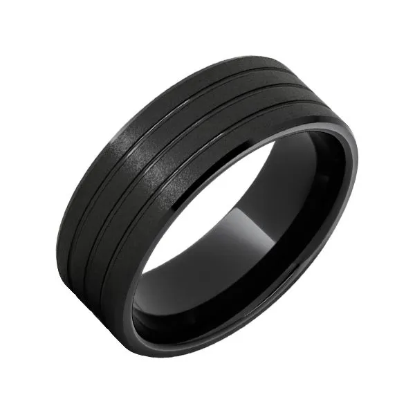 Black Ceramic Men's Band by Jewelry Innovations Mitchell's Jewelry Norman, OK