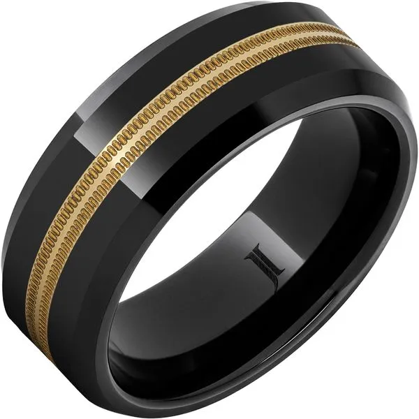Black Ceramic And Yellow Gold Ring Mitchell's Jewelry Norman, OK