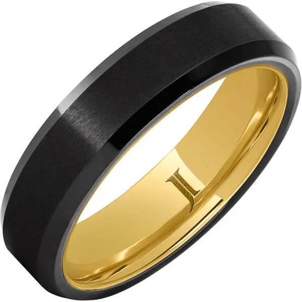 Ceramic Band With Hidden Gold Inlay Mitchell's Jewelry Norman, OK