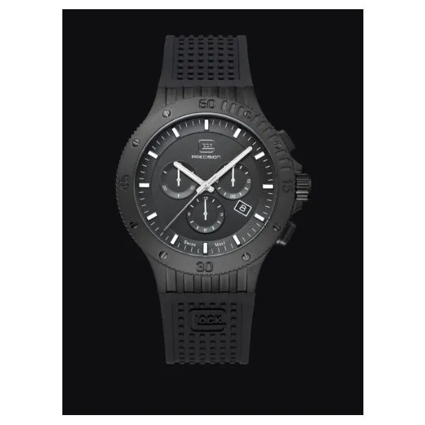 Black Stainless Steel Cased Watch With A Black Silicone Strap by GLOCK Mitchell's Jewelry Norman, OK