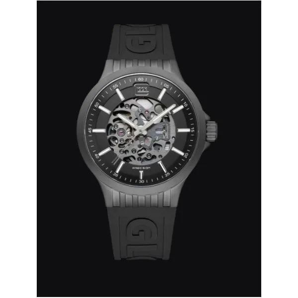 Gunmetal Stainless Steel Cased Watch With A Black Silicone Strap by GLOCK Mitchell's Jewelry Norman, OK