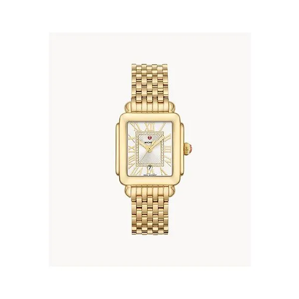 Deco Madison Mid 18K Gold Diamond Dial Watch Mitchell's Jewelry Norman, OK