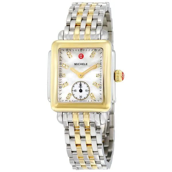Deco Mid Two-Tone Diamond Dial Watch by Michele Mitchell's Jewelry Norman, OK