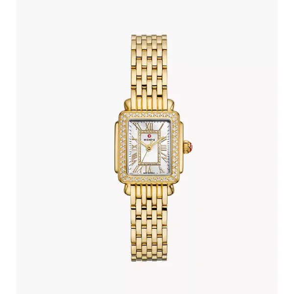 Deco Madison Mini Diamond 18K Gold-Plated Watch By Michele Mitchell's Jewelry Norman, OK