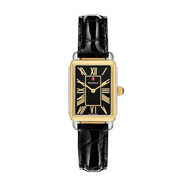 Black Face And Leather Strap Watch By Michele Mitchell's Jewelry Norman, OK