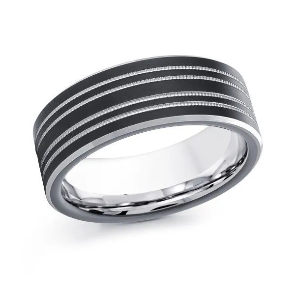 Black And Milgrain Band Mitchell's Jewelry Norman, OK