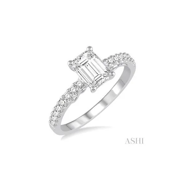 14K White Gold Ashi Design Diamond Engagement Molinelli's Jewelers Pocatello, ID