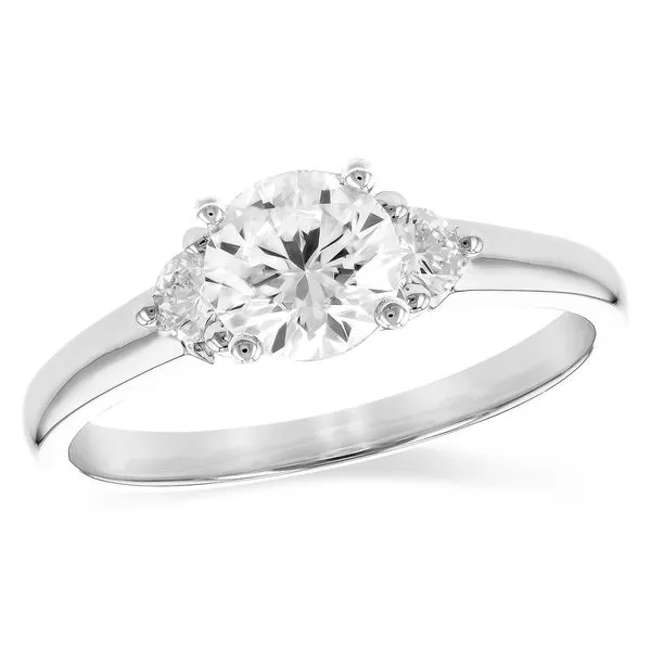 14K White Gold Three Stone Diamond Engagement Rings Molinelli's Jewelers Pocatello, ID