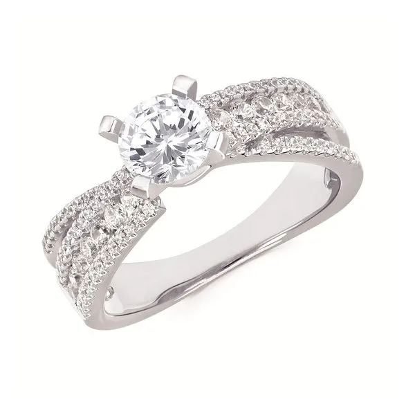 Lady's 14 Karat White Gold Diamond Engagement Rings Molinelli's Jewelers Pocatello, ID