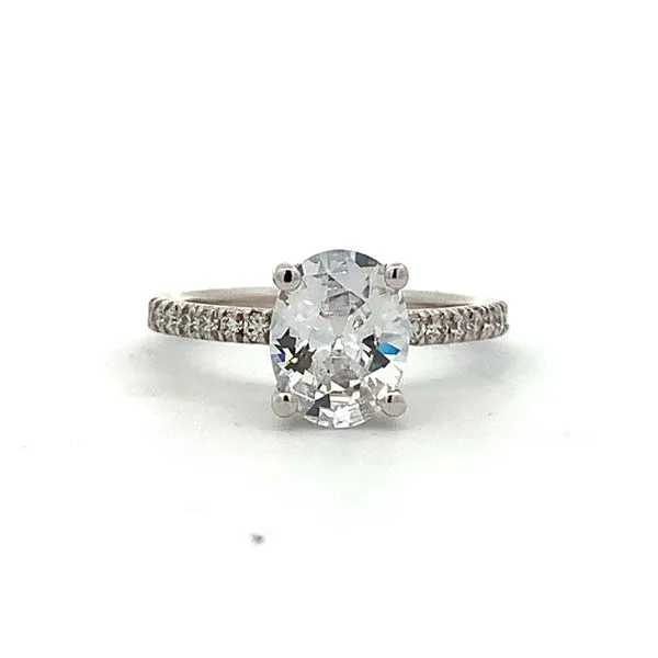 Hidden Halo CZ Engagement Ring - White 14 Karat - Size 6.5 Molinelli's Jewelers Pocatello, ID