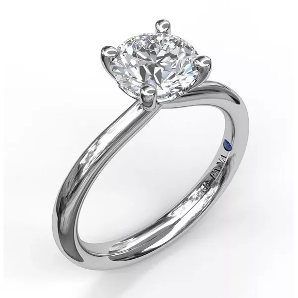 Fana 14k White Gold Semi-mount Solitaire Engagementt Ring Molinelli's Jewelers Pocatello, ID