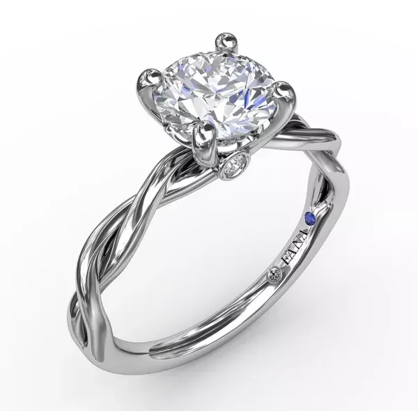 Fana 14k White Gold  Elegantly Twisted Semi-mount Engagement Ring Molinelli's Jewelers Pocatello, ID