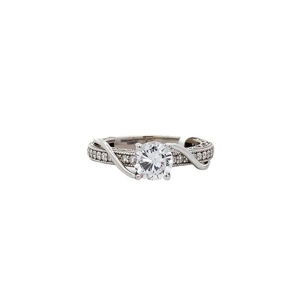 Lady's 14 Karat White Gold Cathedral Spira Semi-mount Engagement Ring Molinelli's Jewelers Pocatello, ID