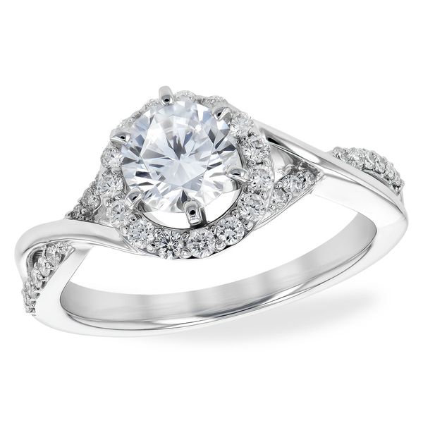 Lady's 14 Karat White Gold Contemporary Diamond Engagement Molinelli's Jewelers Pocatello, ID