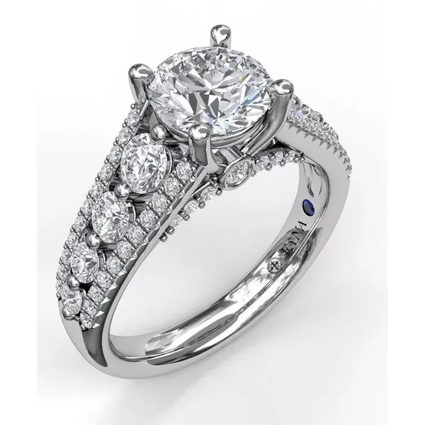Fana 14k White Gold Semi- mount Couture Engagement Ring Molinelli's Jewelers Pocatello, ID