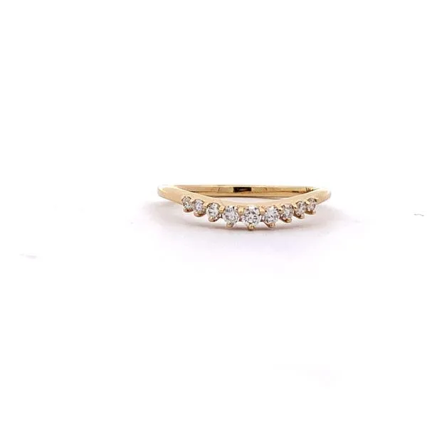 Elegant Lady's Yellow 14 Karat Wedding Band Size 6.5 With 9=0.20TW Round Diamonds Molinelli's Jewelers Pocatello, ID
