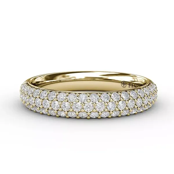 Fana 14kYellow Gold Domed Diamond Pave Band Molinelli's Jewelers Pocatello, ID
