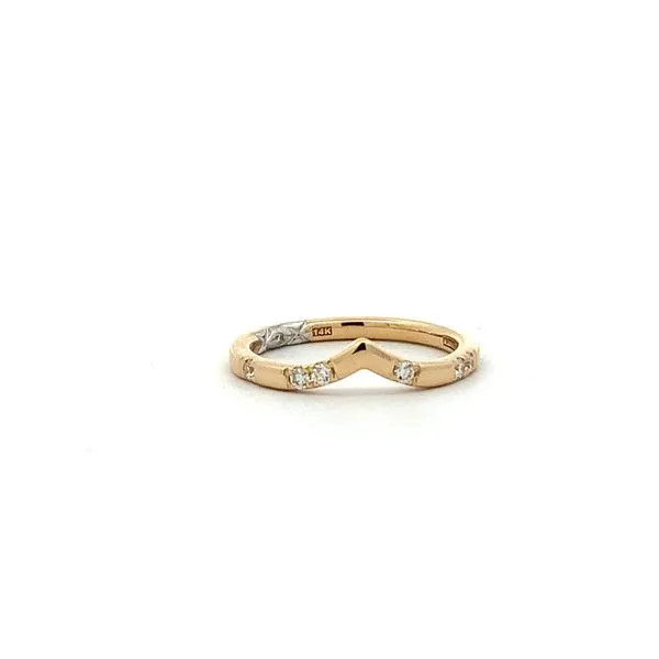 Elegant Lady's Yellow 14 Karat Wedding Band Size 6 With 7=0.13TW Round Diamonds Molinelli's Jewelers Pocatello, ID
