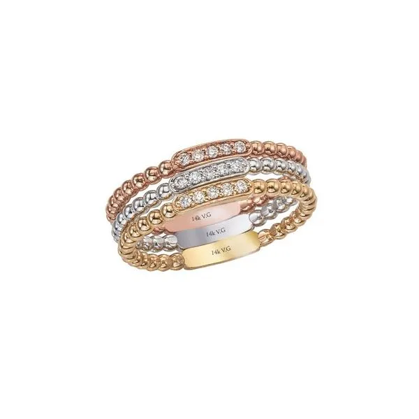 discription14k yellow gold diamond stackable ring Molinelli's Jewelers Pocatello, ID