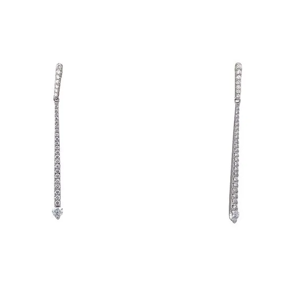 14K White Drop Diamond Earrings Molinelli's Jewelers Pocatello, ID