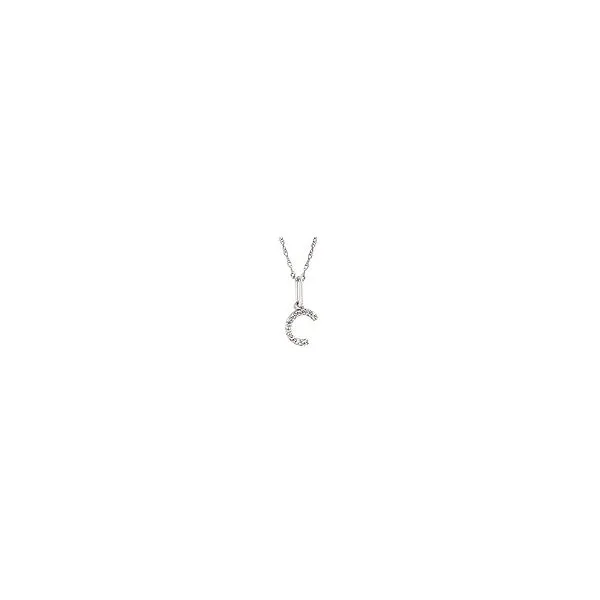 10K White Gold Letter C Diamond Necklace Molinelli's Jewelers Pocatello, ID