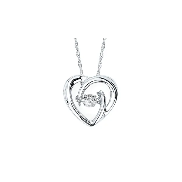 Sterling Silver Heart Shimmering Diamonds Pendant Molinelli's Jewelers Pocatello, ID